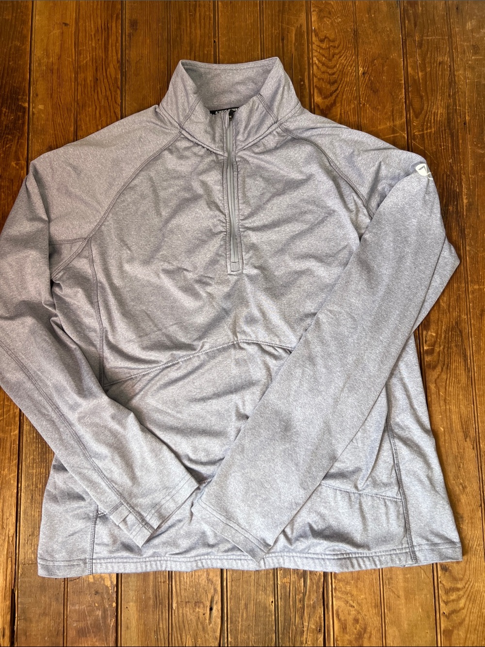 Women’s Oros Explorer Top Heather Gray Quarter-Zip with solarcore size Xl